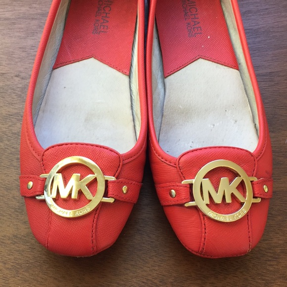 michael kors fulton flats orange